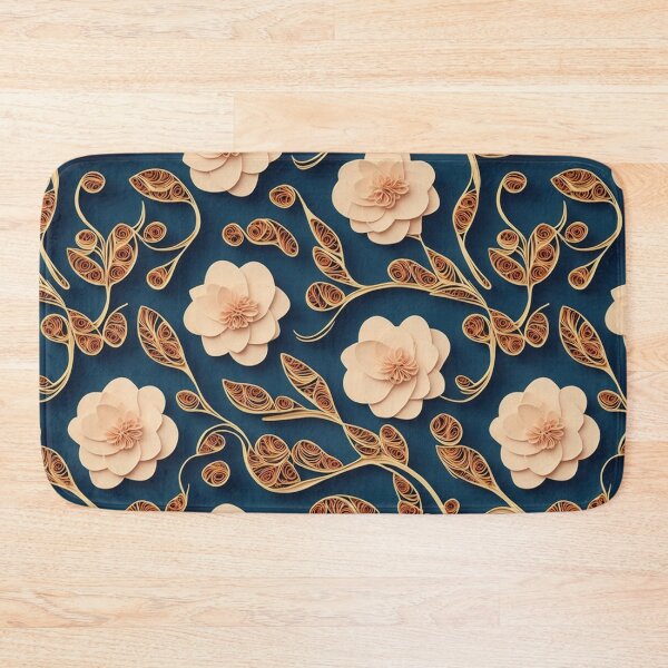 Item preview, quilled, paper style repeating flower pattern designed and sold by flashyflowers.