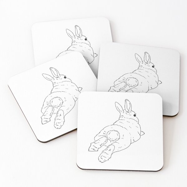 Artikelvorschau, Fluffy Bunny Rabbit Puffy Tail legt sich hin entworfen und verkauft von Cameron Pille.