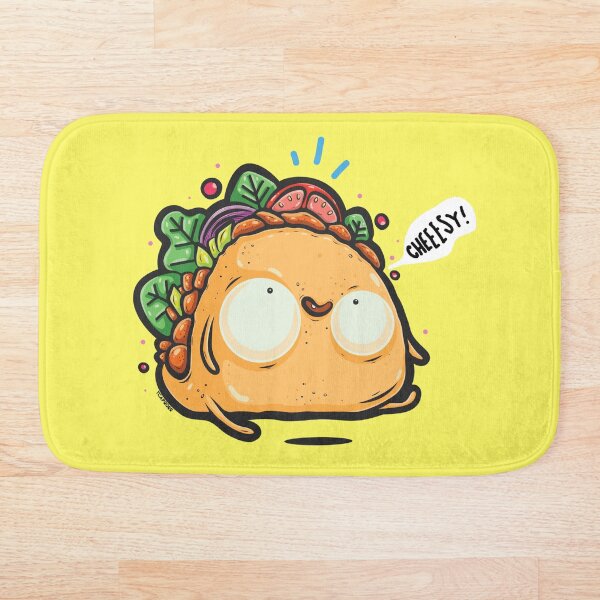 Artikelvorschau, Cheesy Taco Lustige Cartoon-Taco-Monster-Niedlichkeitsüberladung entworfen und verkauft von Matraskina.