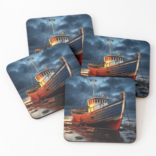Item preview, Very old boat during a storm designed and sold by laobc.