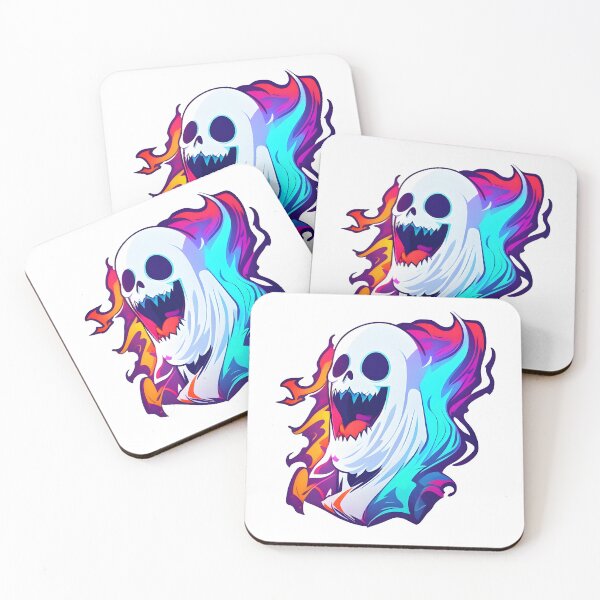 Item preview, Spooky Ghost with Colorful Flames designed and sold by Islandadora.