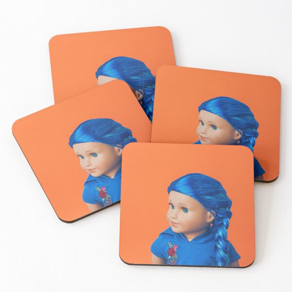 Item preview, Doll Portrait - Blue & Orange designed and sold by KaraleeLS.