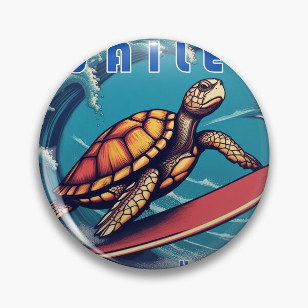 Item preview, Wailea Surfing Turtle designed and sold by Uncle-Hawaii.