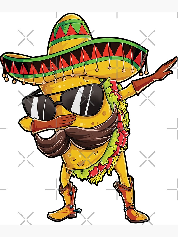 dabbing taco tshirt tuesday mexican food mexico gifts shirt poster