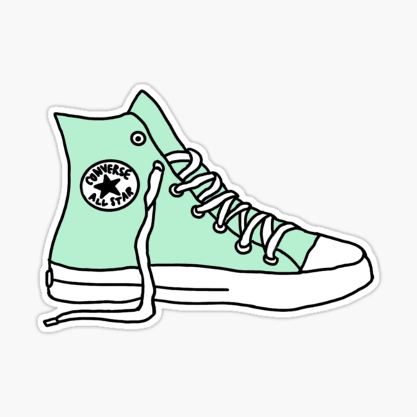 Mint Converse Sticker for Sale by taylorvgray Redbubble