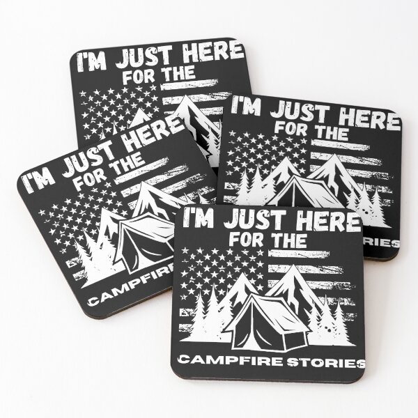 Item preview, I'M JUST HERE FOR THE CAMPFIRE STORIES FUNNY GIFTS FOR PEOPLE WHO LOVES CAMPING designed and sold by light-artist.