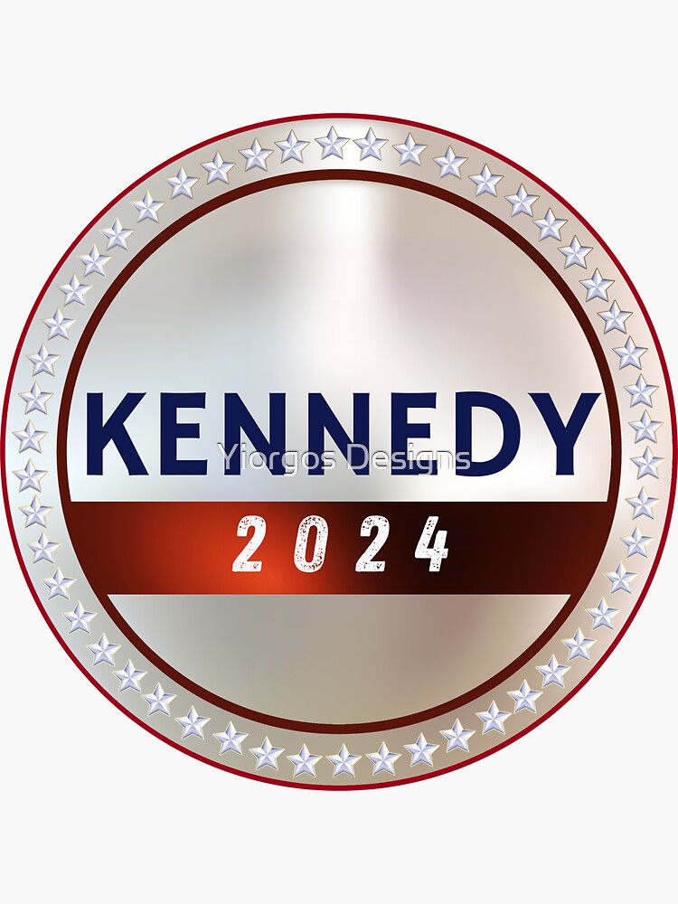 "Kennedy 2024 White Blue Red" Sticker for Sale by Redbubble