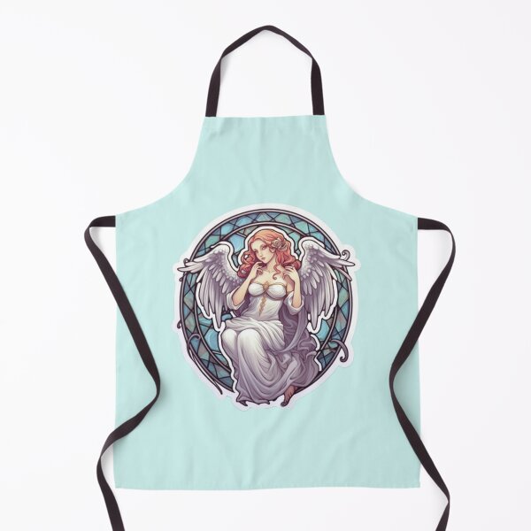 Item preview, The angelic figure: A woman with wings in front of the church glass designed and sold by No-No-Name.
