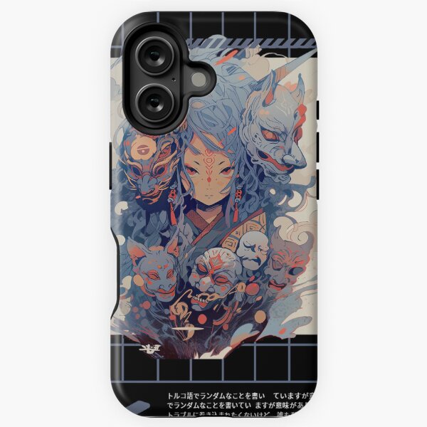 Item preview, blue mask anime girl designed and sold by karpuz-design.
