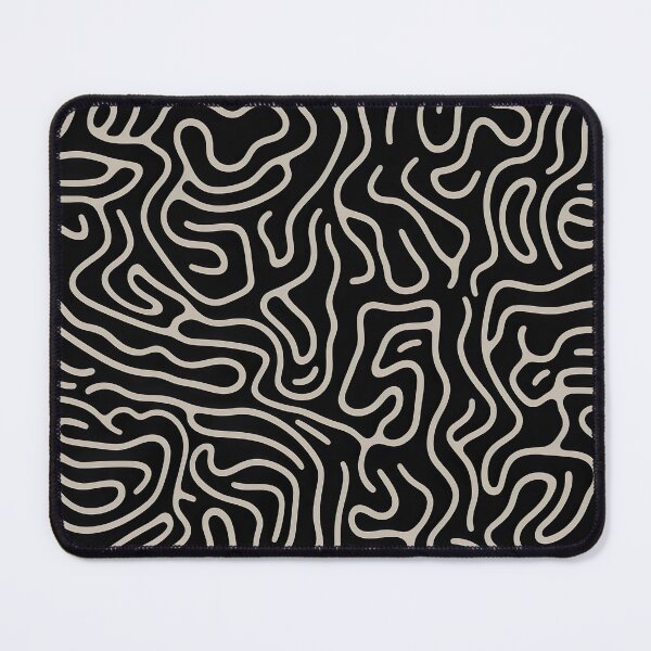 Item preview, Monochromatic Mystique - Abstract Line Art in Black and White designed and sold by vadimcarazan.