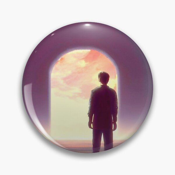 Item preview, The surreal landscape of a man standing in front of a portal to another dimension designed and sold by JaroDesign2023.