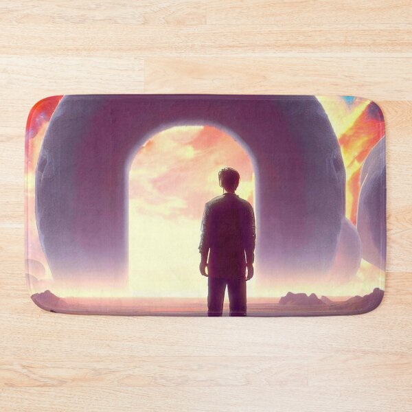 Item preview, The surreal landscape of a man standing in front of a portal to another dimension designed and sold by JaroDesign2023.