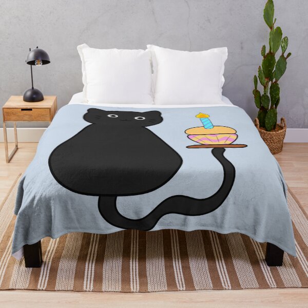 Item preview, Birthday Cake Cat- Black designed and sold by ScrimblyStudios.