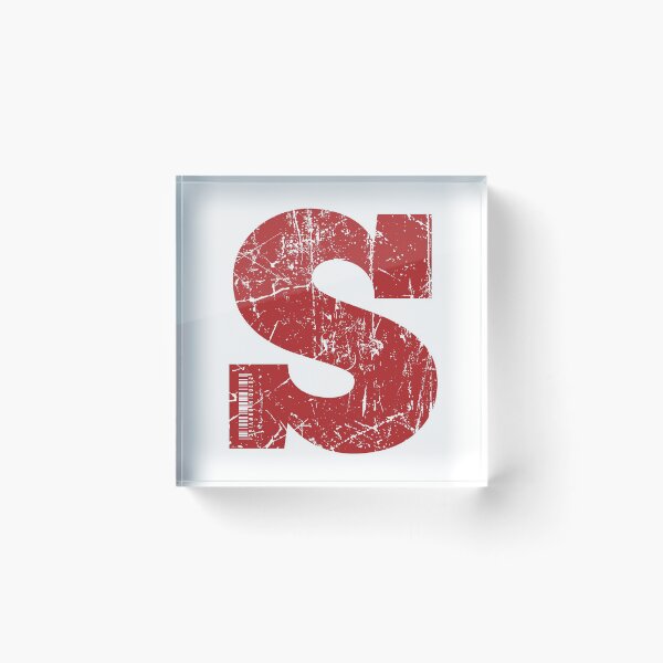 Item preview, Red Grunge Monogram Letter "S" I Am Unique designed and sold by SunnyStreet.