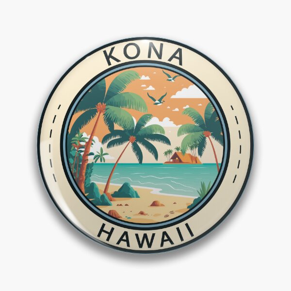 Item preview, Kona Hawaii Hut Badge designed and sold by KrisSidDesigns.