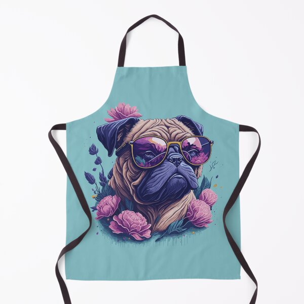 Item preview, pug with flower designed and sold by MamaHome.