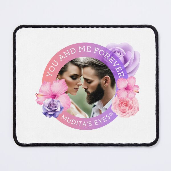 Item preview, Beautiful" You and me forever" Floral Goddess & Queen Soulmates Couple Sticker designed and sold by MuditasEyes.