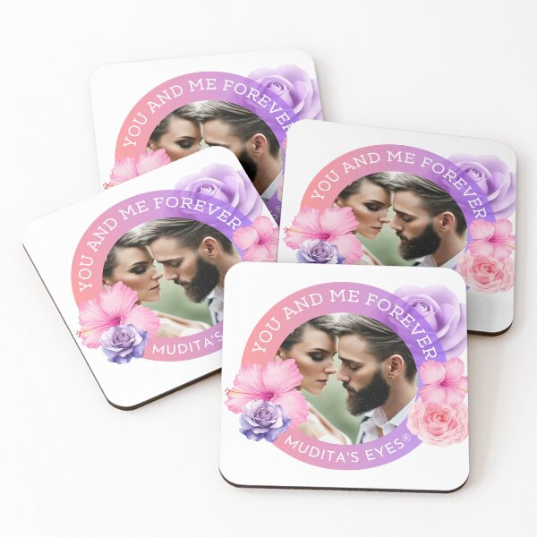 Item preview, Beautiful" You and me forever" Floral Goddess & Queen Soulmates Couple Sticker designed and sold by MuditasEyes.