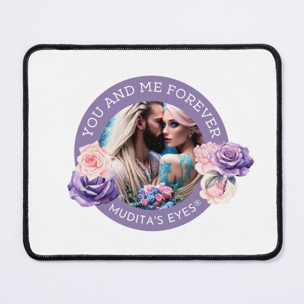 Item preview, Floral " You and me forever" Divine Goddess & Queen Soulmates Couple Sticker designed and sold by MuditasEyes.