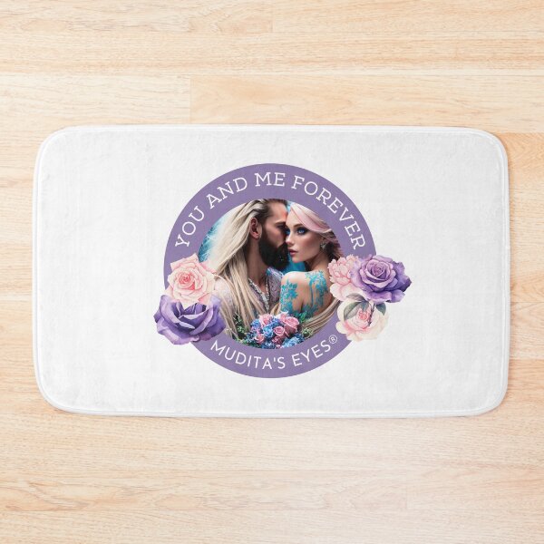 Item preview, Floral " You and me forever" Divine Goddess & Queen Soulmates Couple Sticker designed and sold by MuditasEyes.