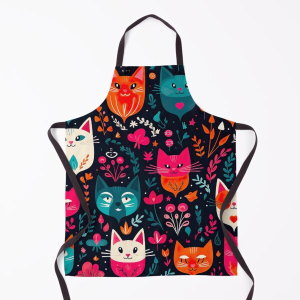 Item preview, Whimsical Garden - A Seamless Pattern of Cats and Flowers designed and sold by vadimcarazan.