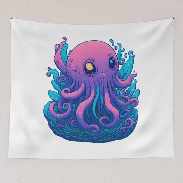 Item preview, Aquatic Delight, The Smiling Octopus that Will Make You Laugh designed and sold by EnzoGatti.