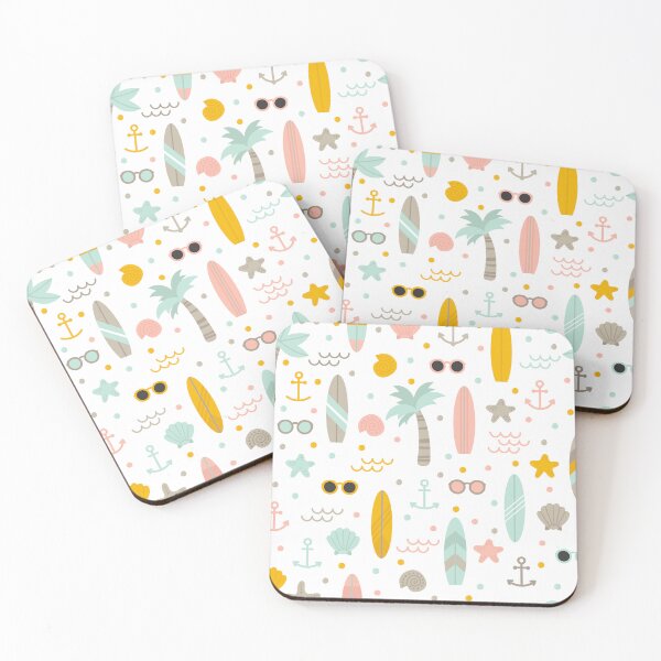 Item preview, Beach Nautical Coastal Seamless Pattern designed and sold by printguys.