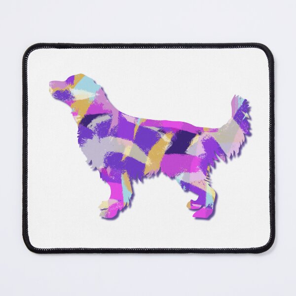 Item preview, Golden Retriever Dog Silhouette Purple Pink Yellow Blue Design designed and sold by AMSonArt.