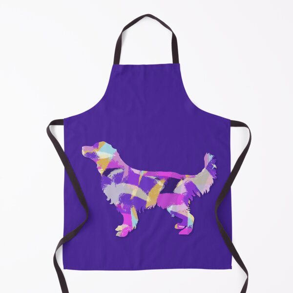 Item preview, Golden Retriever Dog Silhouette Purple Pink Yellow Blue Design designed and sold by AMSonArt.
