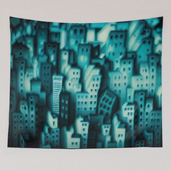 Item preview, Verdigris Cityscape designed and sold by Glenbobagins.