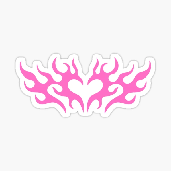 pink chrome heart sticker pack Sticker for Sale by Creative Brat Design  Studio