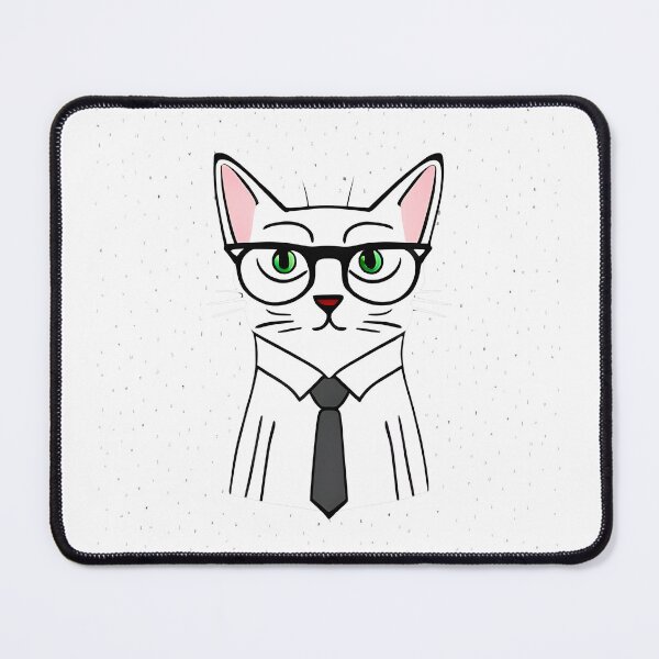 Item preview, Nerdy business cat designed and sold by GodsOfArt.