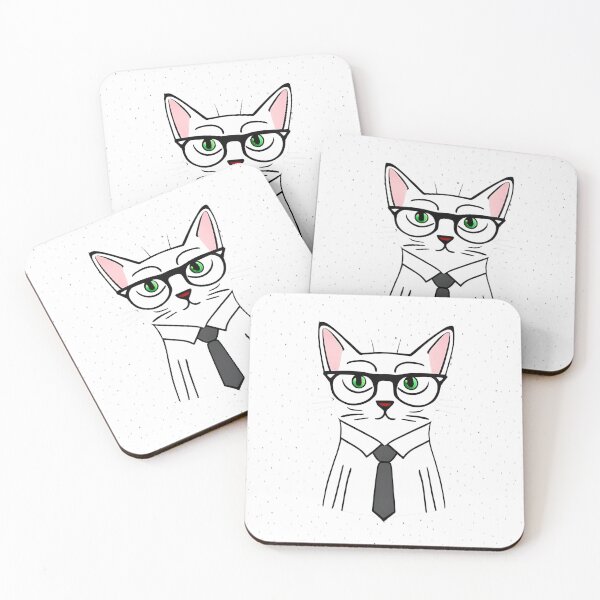 Item preview, Nerdy business cat designed and sold by GodsOfArt.