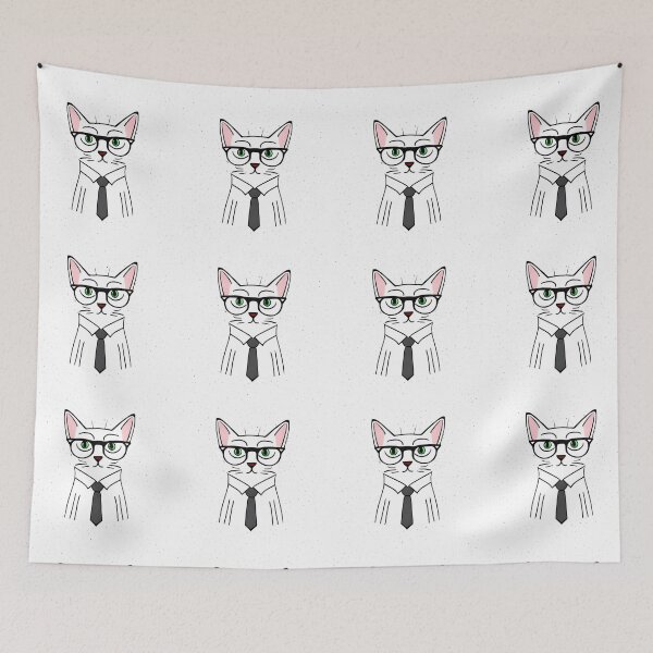 Item preview, Nerdy business cat designed and sold by GodsOfArt.