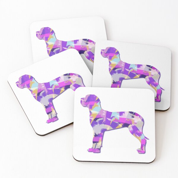 Item preview, Great Dane Dog Silhouette Purple Pink Yellow Blue Design designed and sold by AMSonArt.