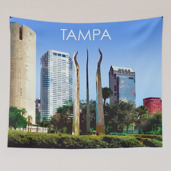 Item preview, Tampa, Florida, USA, Print designed and sold by summattodraw.