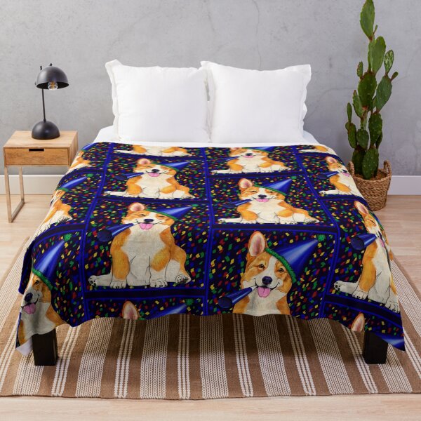 Item preview, Celebration Corgi - dog in a party hat designed and sold by Mehu.