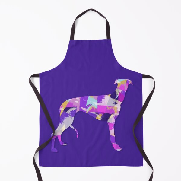 Item preview, Greyhound Lurcher Dog Silhouette Purple Pink Yellow Blue Design designed and sold by AMSonArt.