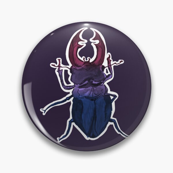 Item preview, Bisexual Bi Stag Beetle Ink Design designed and sold by felixgothcat.