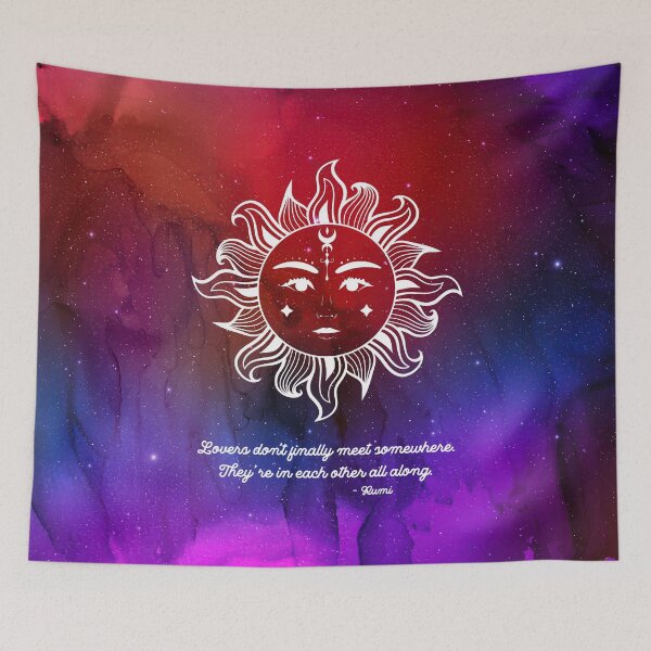 Item preview, Cosmic Rumi Love Quote - Lovers don't finally meet somewhere. They're in each other all along. designed and sold by Trish Dish.