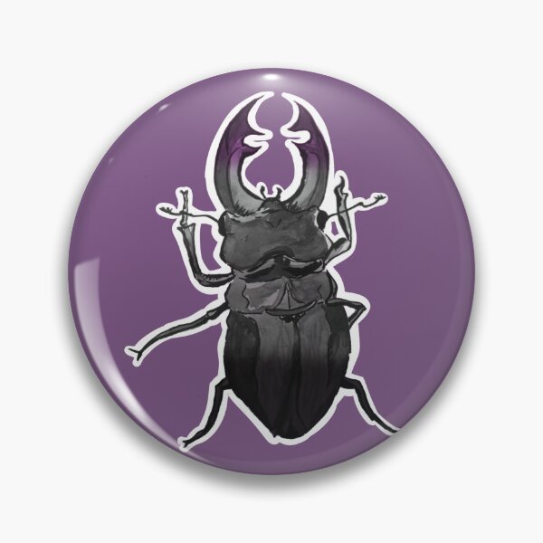 Item preview, Asexual Pride Stag Beetle Ink Design designed and sold by felixgothcat.