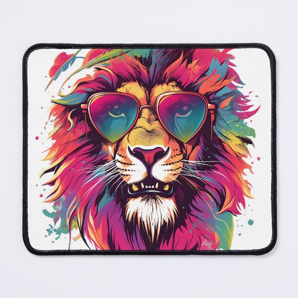 Item preview, Lion, big, wearing glasses designed and sold by Birdossnwa.