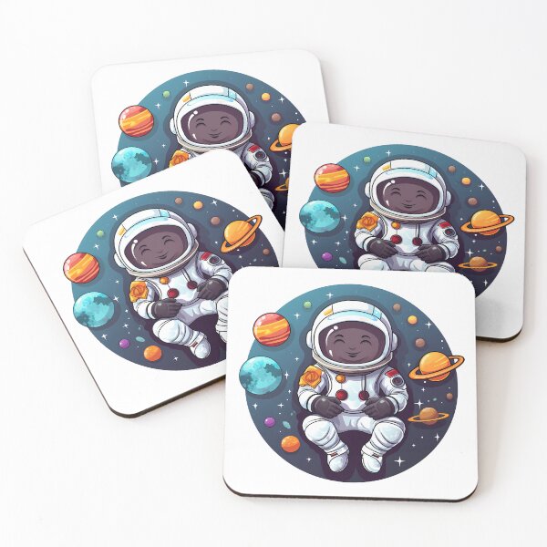 Item preview, Cute Astronaut in Space with Planets designed and sold by ladysticky.
