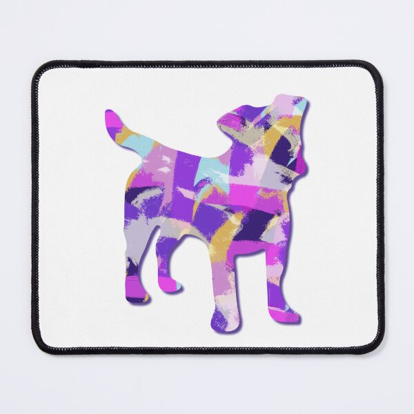 Item preview, Jack Russell Terrier Dog Silhouette Purple Pink Yellow Blue Design designed and sold by AMSonArt.