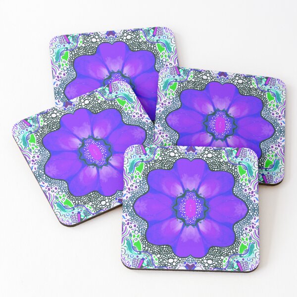 Item preview, Flower in Blue Purple designed and sold by Helena Tiainen.