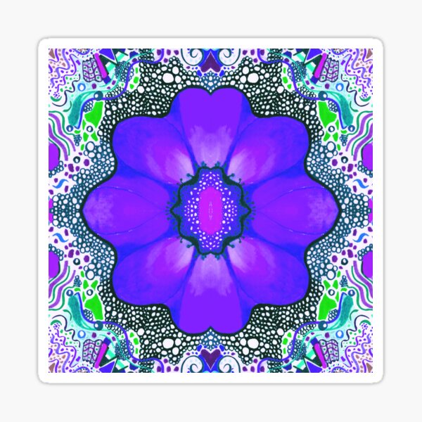 Item preview, Flower in Blue Purple designed and sold by Helena Tiainen.