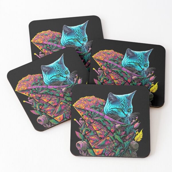 Item preview, Hemp-Infused Delights: The Pizza Cat Creation designed and sold by MindWave THC.