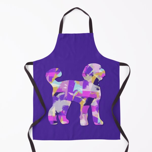 Item preview, Labradoodle Dog Silhouette Purple Pink Yellow Blue Design designed and sold by AMSonArt.