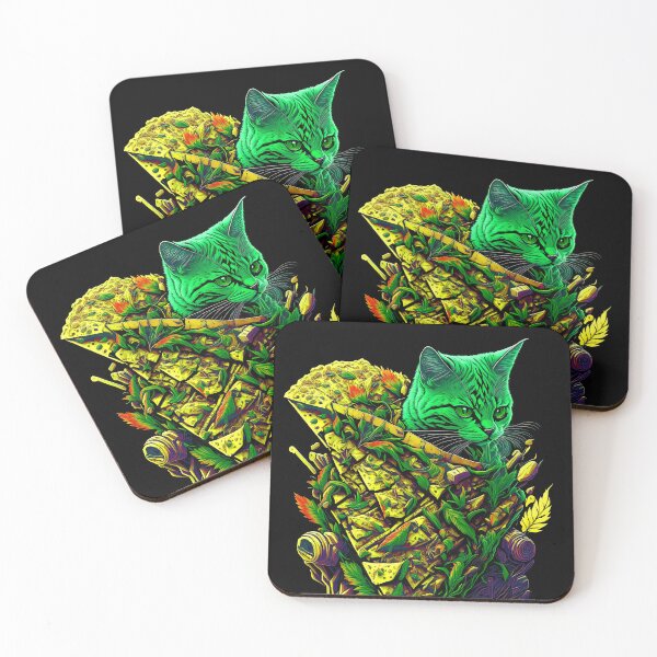 Item preview, Hemp-Infused Delights: The Pizza Cat Creation designed and sold by MindWave THC.