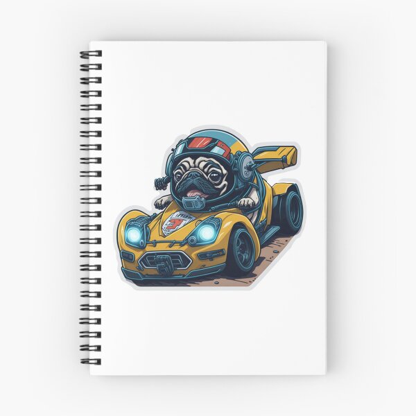 Artikelvorschau, Mops-Kart-Rennfahrer entworfen und verkauft von Pug-Obsession.